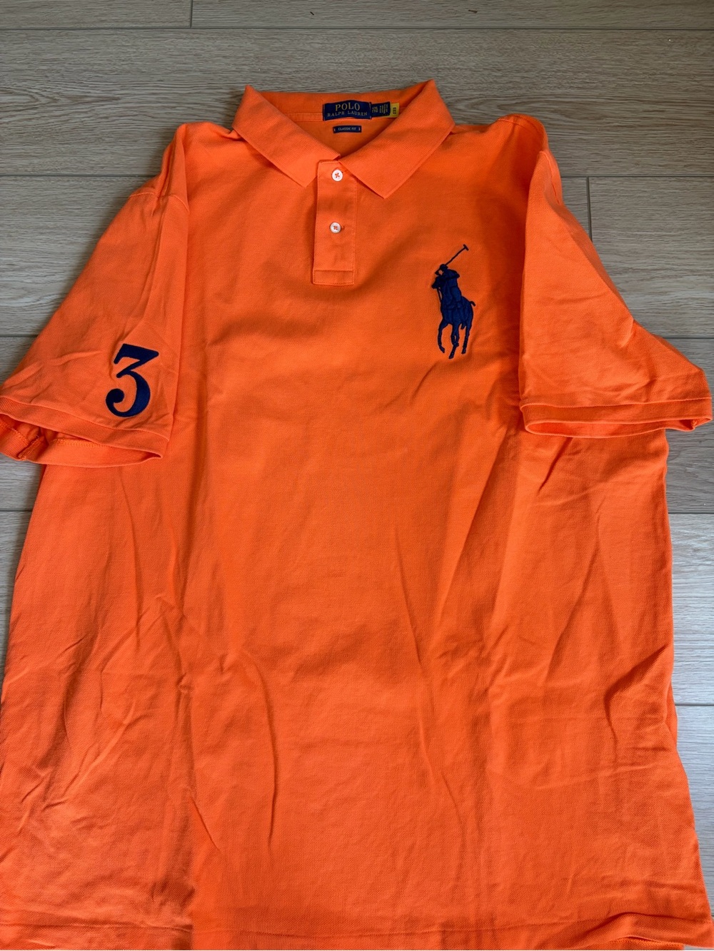 Ralph Lauren Polo Classic Fit Men's Polo in Bright Orange - Picture 3 of 4